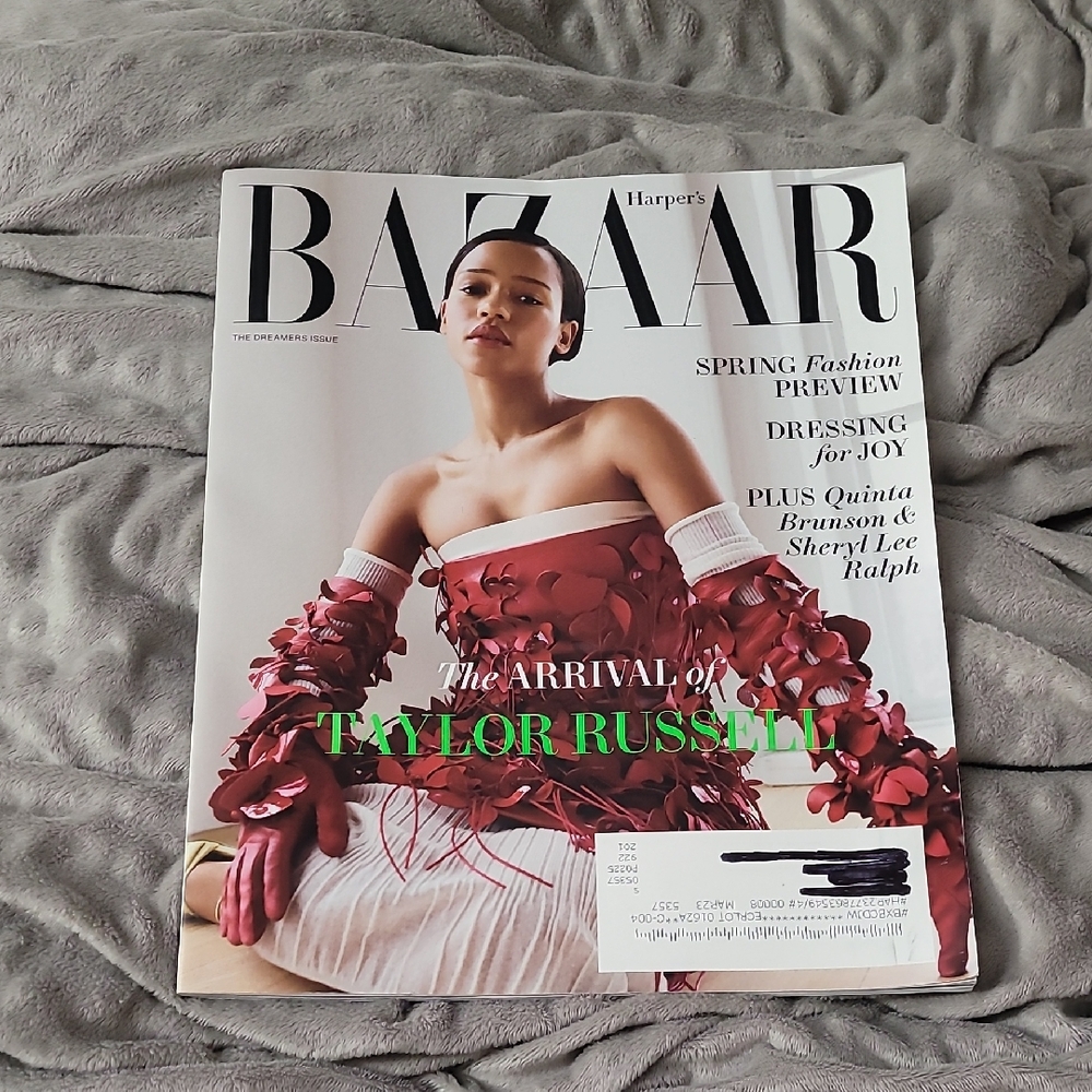 5/$25 Harper's Bazaar Magazine Ft. Taylor Russell February 2023 Issue. New.